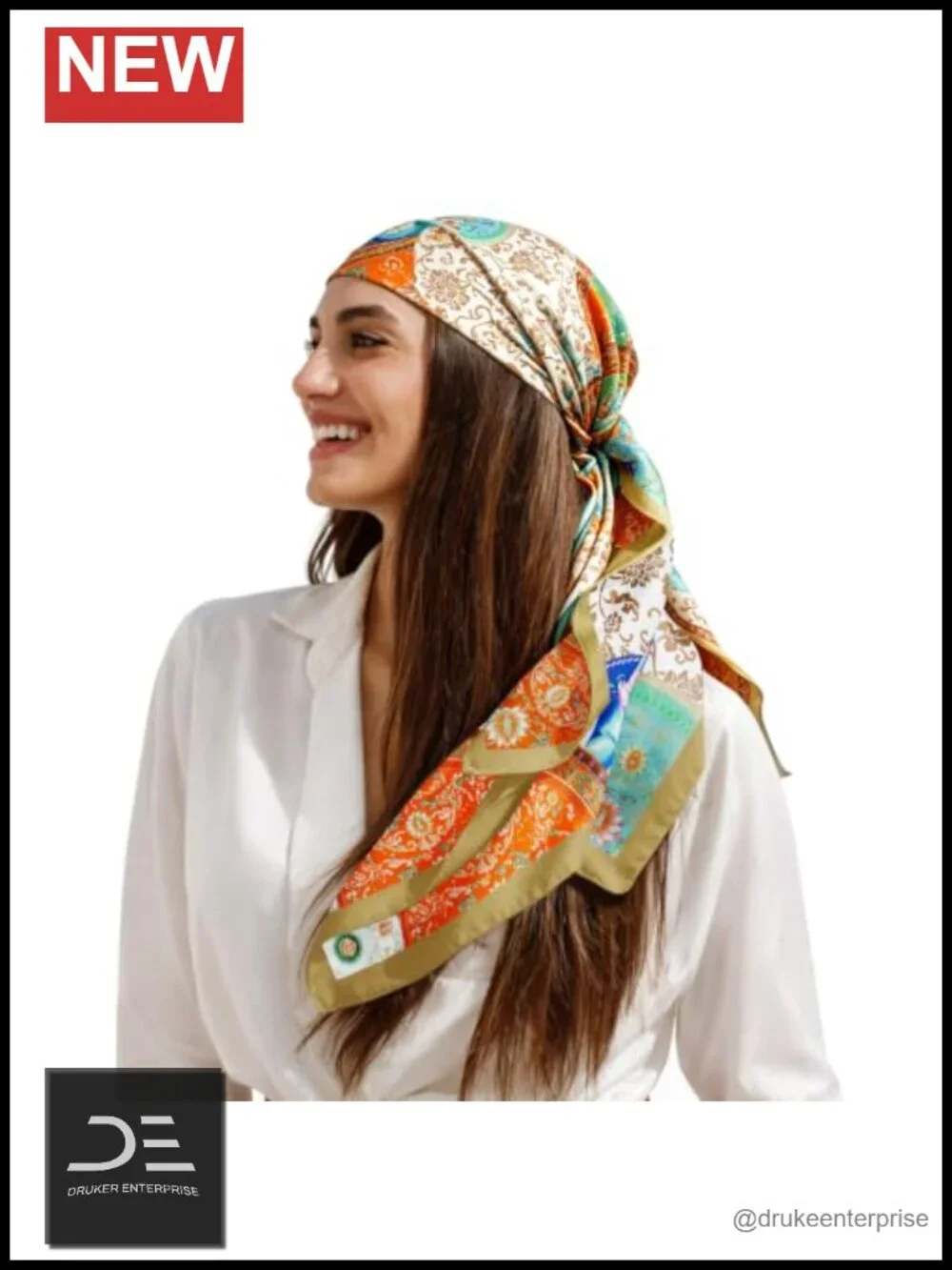Satin Head Scarf for Women, 35